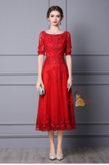 Green Tulle Appliques Beading Mother Of The Bride Dress