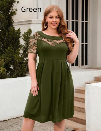 Hollow Lace Casual Loose Dress