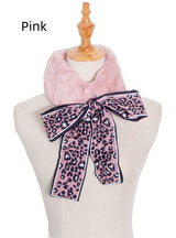 Thickened Imitation Rabbit Hair Leopard Print Scarf