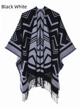 Fringe Fashion Warm Thick Split Shawl