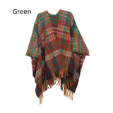 Tassel Ethnic Fringed Split Shawl
