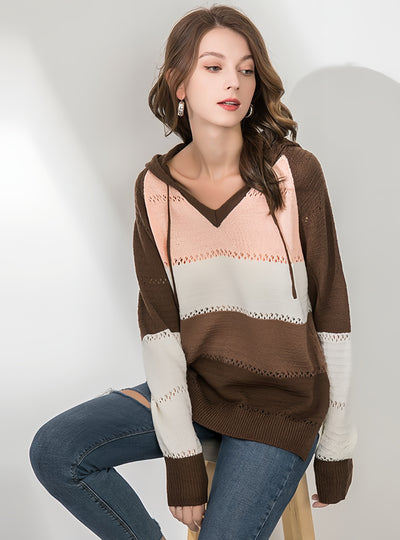 Hooded Long Sleeve Autumn and Winter Sweater