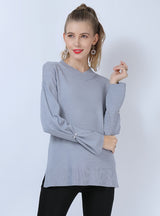 Hand-made Beaded V-neck Sweater