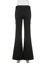 Button Tooling Bell Bottoms Trousers Pant