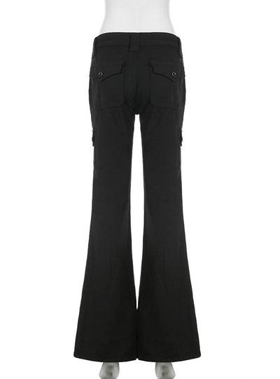 Button Tooling Bell Bottoms Trousers Pant