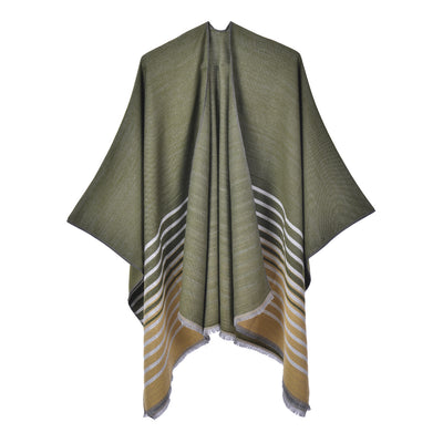 Double-sided Tassel Split Knitted Warm Cloak