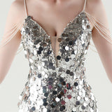 Mermaid Spaghetti Straps Beading Prom Dress