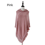 Knitted Hooded Cloak Shawl Pullover Cloak