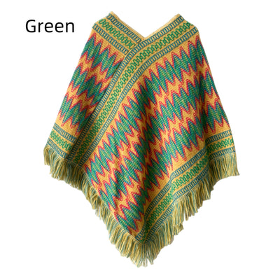 Ethnic Christmas Cloak Shawl