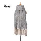 Thick Tassel Color Matching Thick Scarf