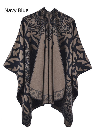 Retro Scarf Warm Windproof Thick Cloak