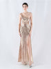 Mermaid Sequins One Shoulder Beading Prom Dress