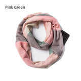 Thickened Pullover Plaid Zipper Pocket Scarf