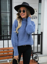 Turtleneck Solid Color High Neck Sweater