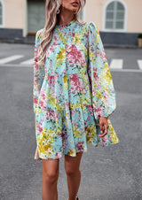 Women Printed Long-sleeved Dress