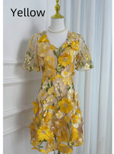 Heavy Three-dimensional Flower Slim Dress