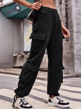 Loose Drawstring Overalls Denim Pant