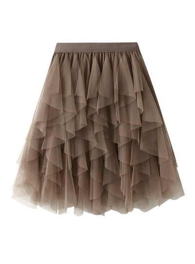 Summer Mesh Fluffy Skirt Short Skirt