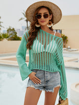 Hook Blouse Openwork Cover Up