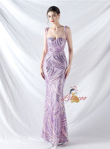 Mermaid Sequins Strapless Prom Dress