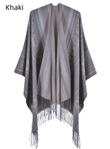 Jacquard Shawl Split Thick Cloak