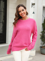 Solid Color Pullover Sweater