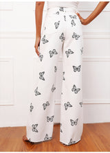 Loose Casual High Waist Straight Wide-leg Pants