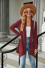 Solid Color Loose Long Sleeve Coat