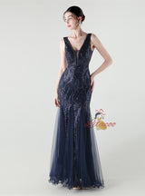 Sexy Sequins V-neck Prom Dress