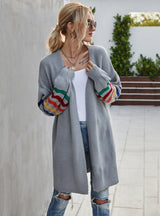 Spliced Loose Sweater Coat