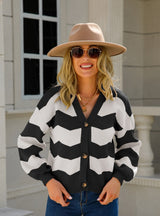 V-neck Knitted Short Cardigan Jacket