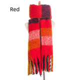 Women Fringed Thick Scarf Shawl