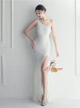 Mermaid Sequins Split Prom Dress