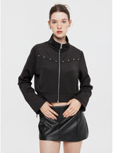Long Sleeve Zipper Short Coat Jacket