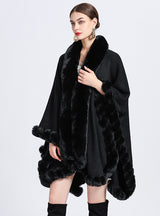 Irregular Large Size Knitted Loose Shawl Cloak