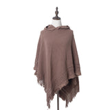 Knitted Shawl Hooded Pullover Cloak