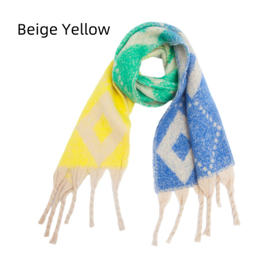 Thickened Thick Tassels Large Rhombic Shawl