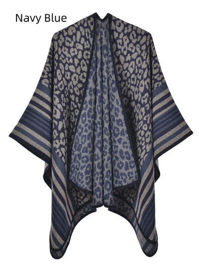 Leopard Print Thick Warm Printed Shawl Scarf