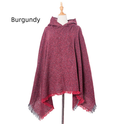 Pure Black Hooded Cloak