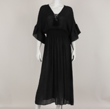 Beach Dress Elastic Waist Bikini Cover Up