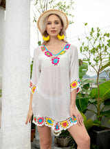 Knitted Backless Knit Beach Bikini Cover Up