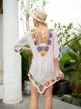 Knitted Backless Knit Beach Bikini Cover Up