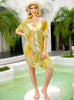 Short-sleeved Beach Openwork Bohemian Cover Up