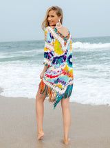 Sexy Printed Tassel Holiday Bkini Cover Up