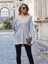 Loose Long-sleeved Pullover Knitted Sweater