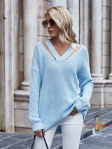 Loose Long-sleeved Pullover Knitted Sweater