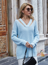 Loose Long-sleeved Pullover Knitted Sweater