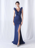 V-neck Mermaid Split Prom Dress