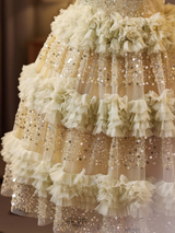 Green Tulle Sequins Strapless Homecoming Dress