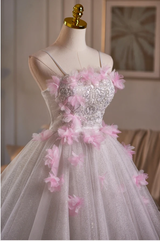 Tulle Sequins Flower Homecoming Dress
